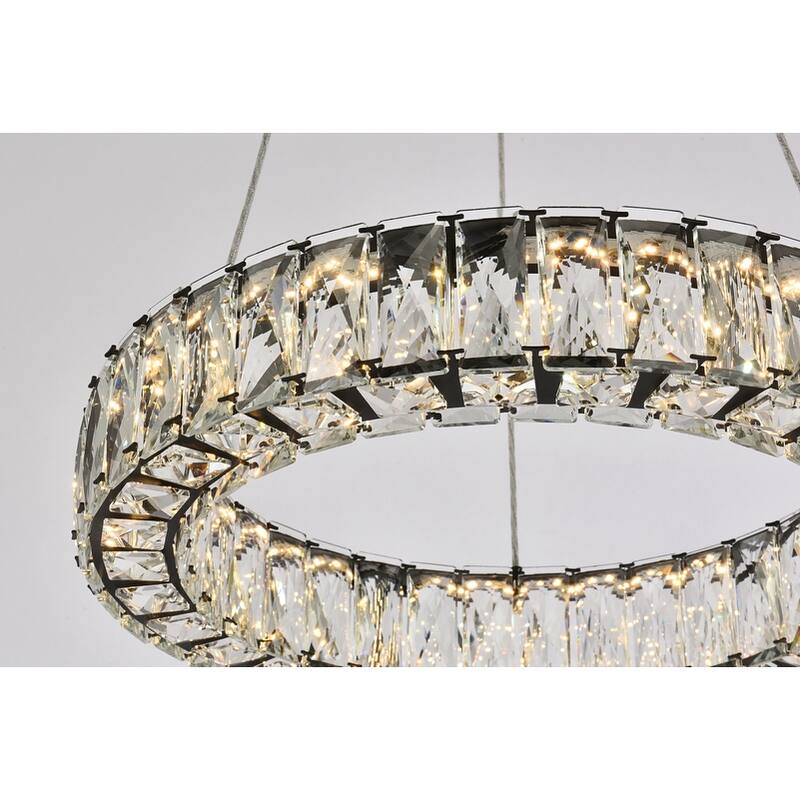 Indigo Home LED round Single pendant in black