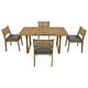 preview thumbnail 14 of 15, MERAX Multi-person Outdoor Acacia Wood Dining Table and Chair Set