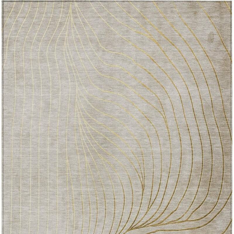 HomeRoots Abstract Transitional Rectangle Outdoor Rug