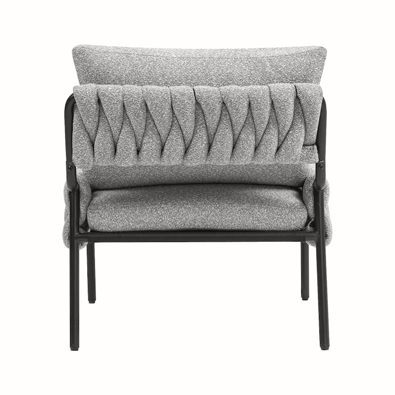 Braided Upholstery Metal Frame Chair