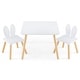 preview thumbnail 10 of 8, Gymax 3 Pieces Kids Table & Chairs Set Children Wooden Furniture Set