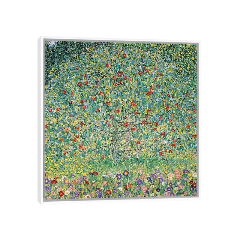 iCanvas "Apple Tree (Apfelbaum), 1912 " by Gustav Klimt Framed Canvas Print - White - 12x12
