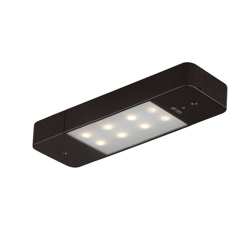 Instalux 8-in Linkable LED Bronze Motion Under Cabinet Strip Light - 8-in W x 1-in H x 2.75-in D - Bronze - 8-in W x 1-in H x 2.75-in D