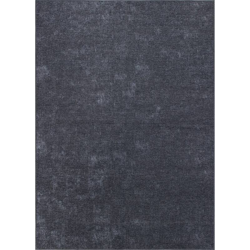 Contemporary Solid Machine Washable Area Rug