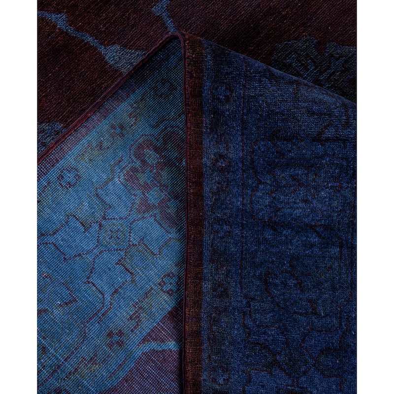 Overdyed One-of-a-Kind Hand-Knotted Area Rug - Purple - 6' 1" x 9' 2"