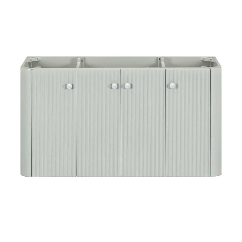 Haley Bathroom Vanity Only in Soft Sage with Dual Mount Option