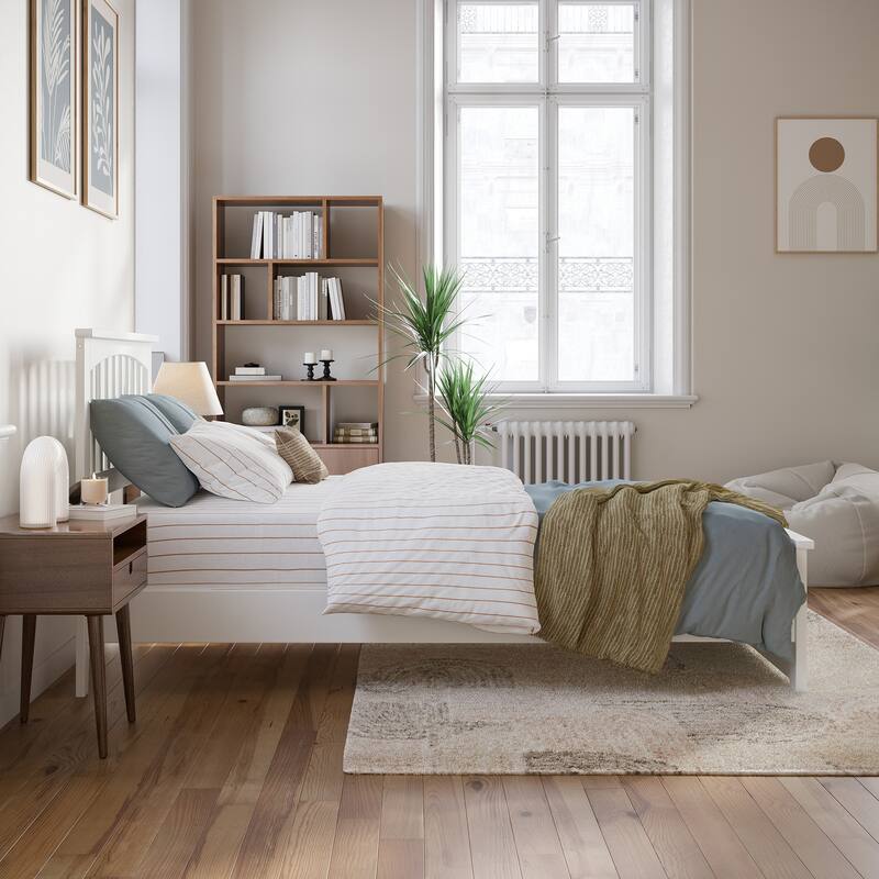 Becket Solid Wood Low Profile Platform Bed with Matching Footboard