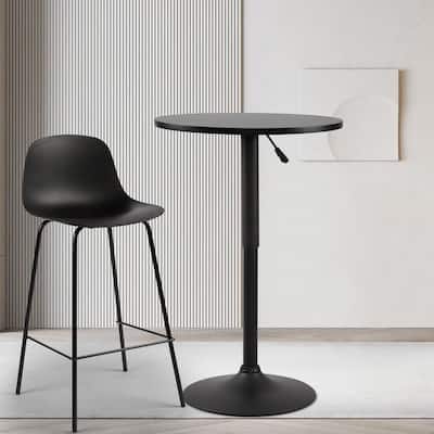 360 Swivel Round Pub Table Height Adjustable Bar Table 25-35 inches - N/A