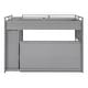 preview thumbnail 11 of 14, Wood Gray Twin High Loftbed Frame with Super Storage Space