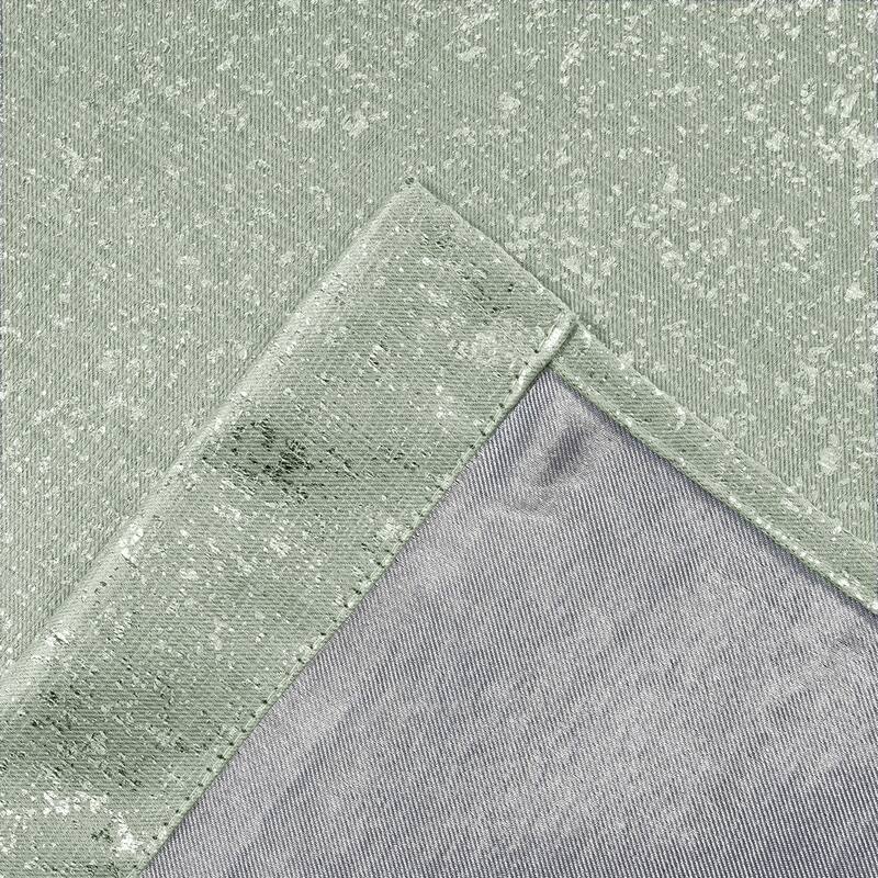 Dainty Home 2 Pack Artisinal 100% Blackout Grommet Curtain Panel Pair with 3D Lurex Texture