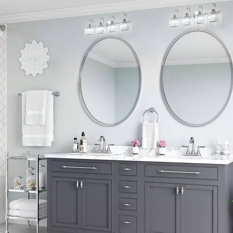 Chrome/ Black/ Gold Modern Over Mirror Crystal Bathroom Restroom Wall Lighting Fixtures Bath Lights Vanity Light