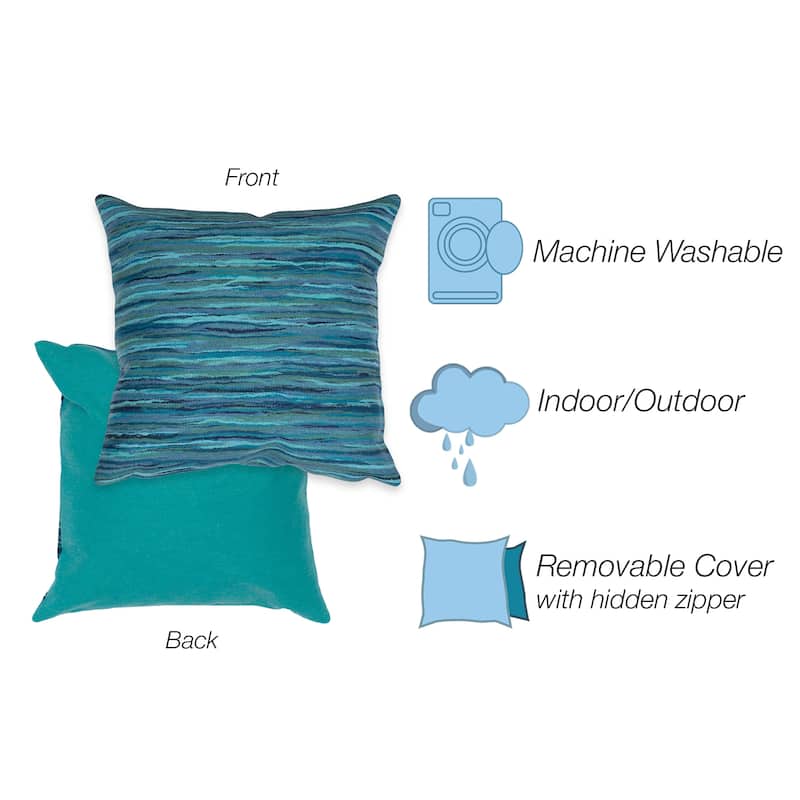 Liora Manne Visions III Broken Stripe Indoor/Outdoor Pillow