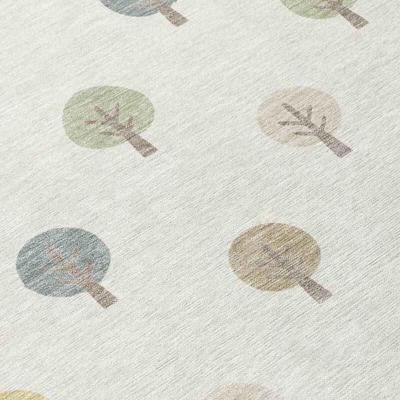 Machine Washable Indoor/ Outdoor Modern Mulvane Chantille Rug