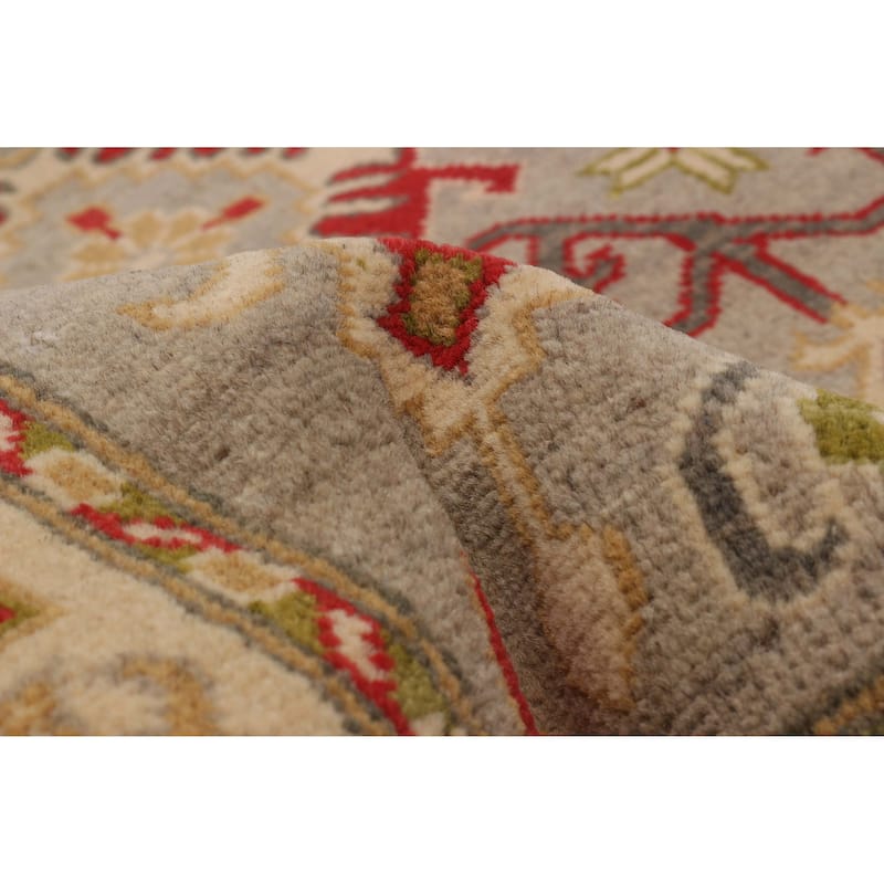 ECARPETGALLERY Hand-knotted Uzbek Ghazni Grey Wool Rug - 2'7 x 8'0