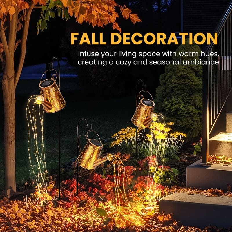 Solar Powered Single Watering Can Light, Weatherproof Outdoor Garden Decor - 1 Pack