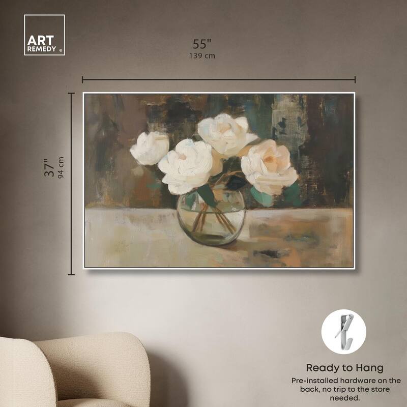Creamy Cascade Cluster I Canvas by Art Remedy
