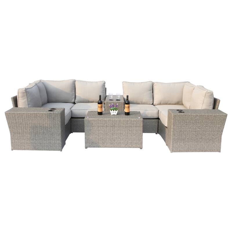 10 Piece Sectional Set with Cushions