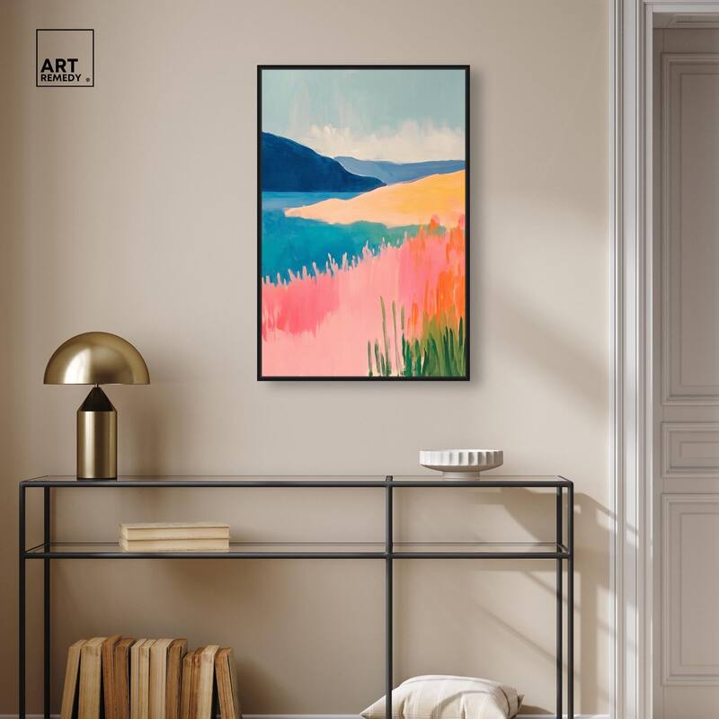 Meadow Meets the Sea Canvas by Art Remedy