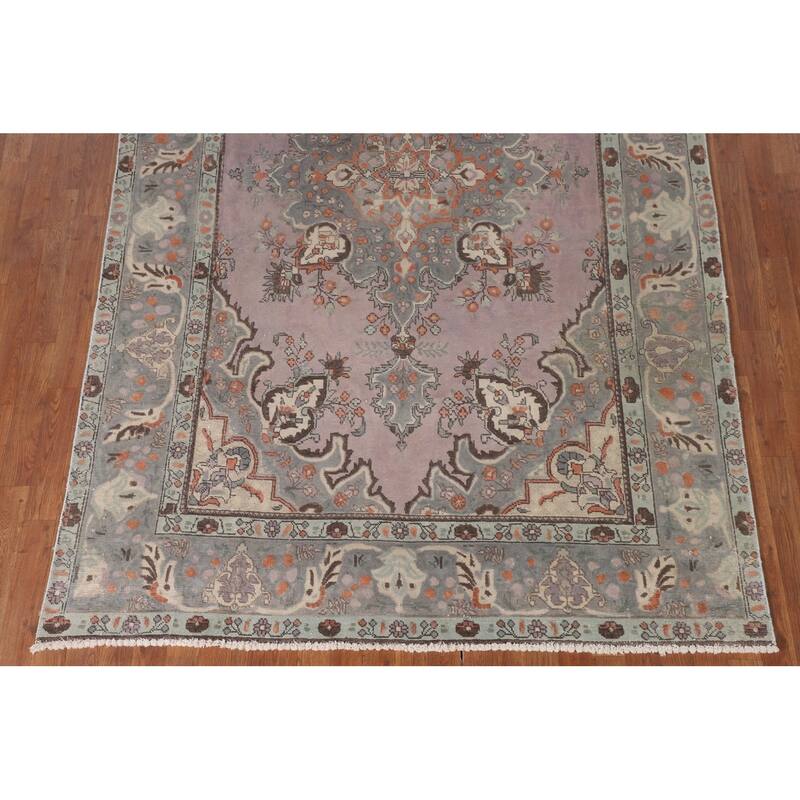 Tabriz Tabriz Persian Vintage Area Rug Handmade Wool Carpet - 6'2"x 9'11"