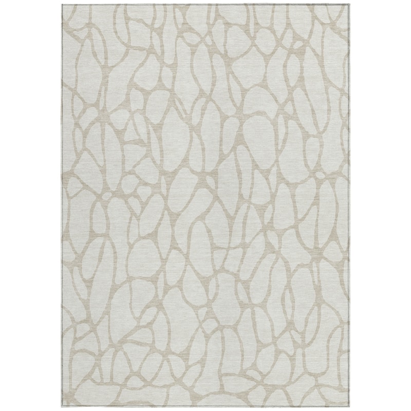 HomeRoots Geometric Transitional Rectangle Outdoor Rug