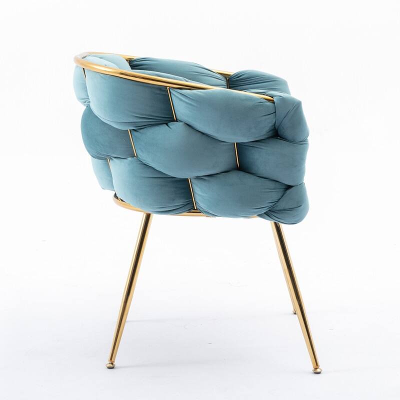 Set of 2 Velvet Accent Chairs - Modern Stool for Bedroom Dresser, Vanity, and Seating