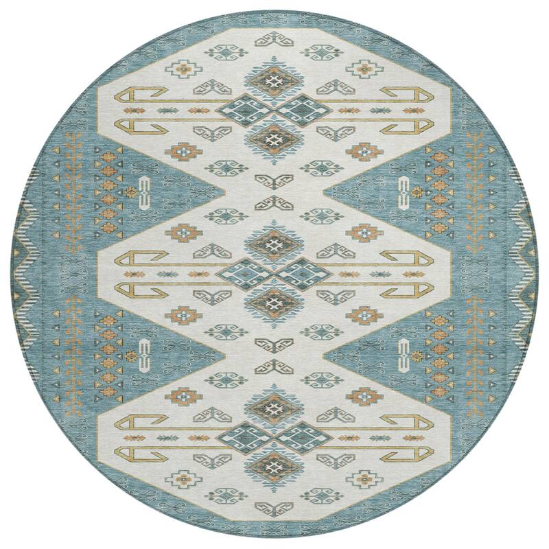 Machine Washable Indoor/ Outdoor Global Hiawatha Chantille Rug