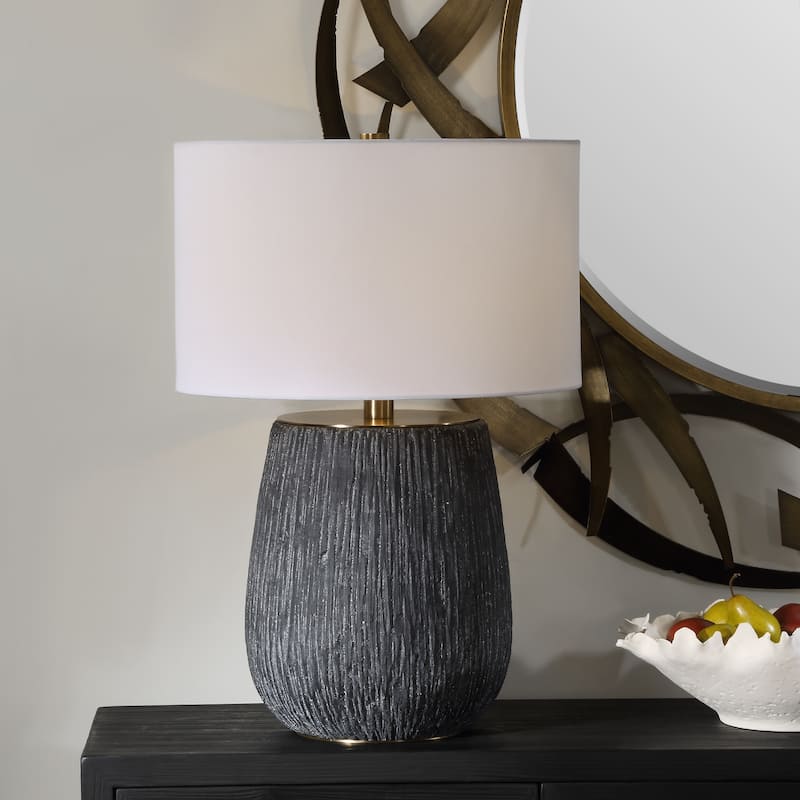 Uttermost Americana Aged Black Table Lamp - 29'' H X 20'' W X 20'' D