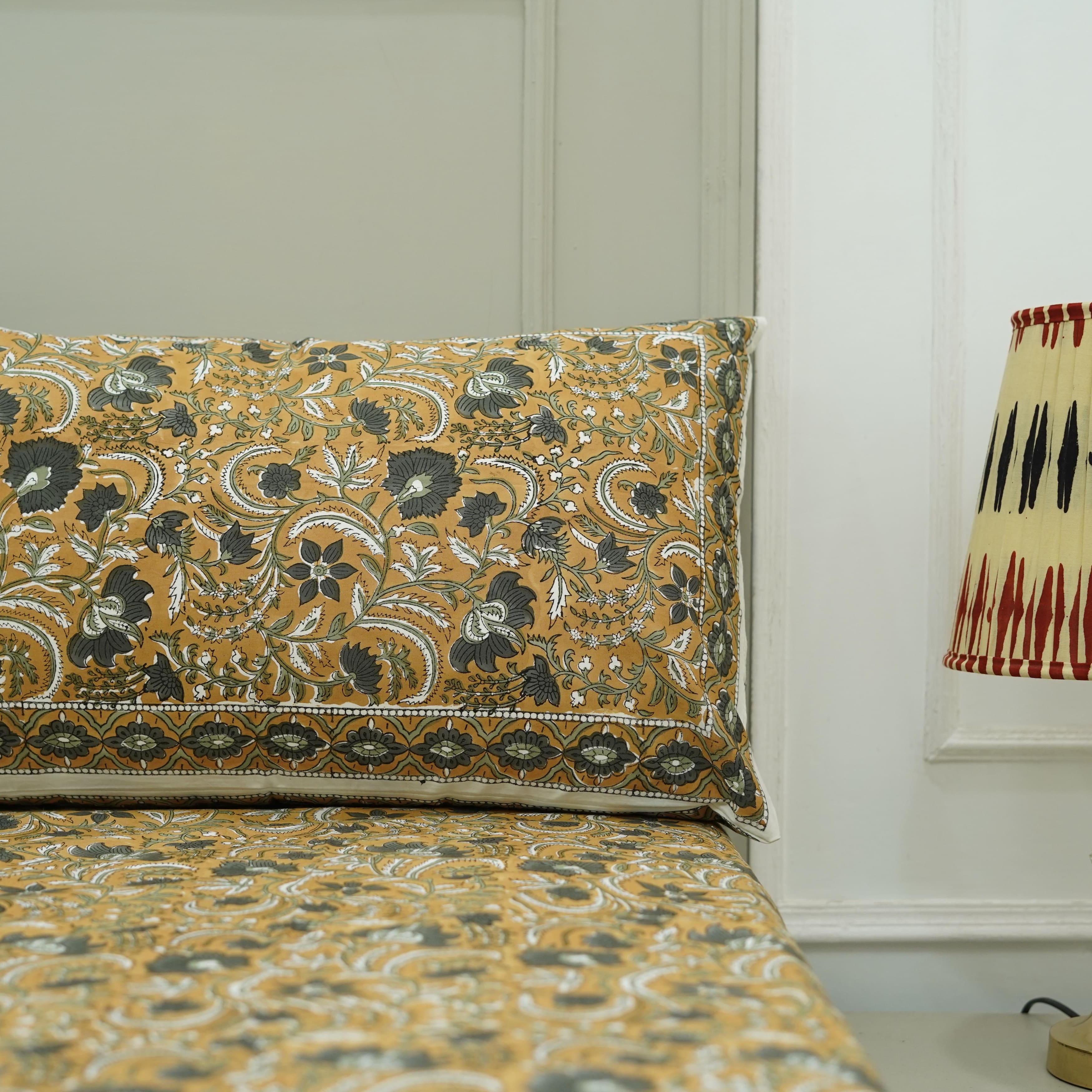 Option Kundanvan- Light Grey,  Mustard, Green