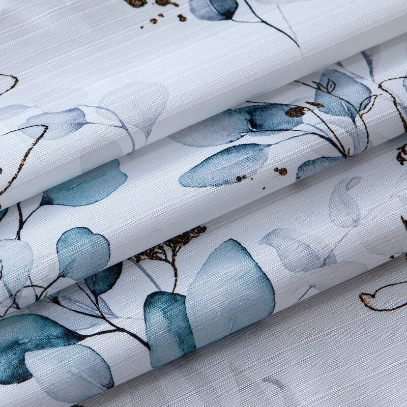 Dainty Home Sweet Garden Printed Fabric 3D Designed Textured Fabric Shower Curtain 70" x 72"