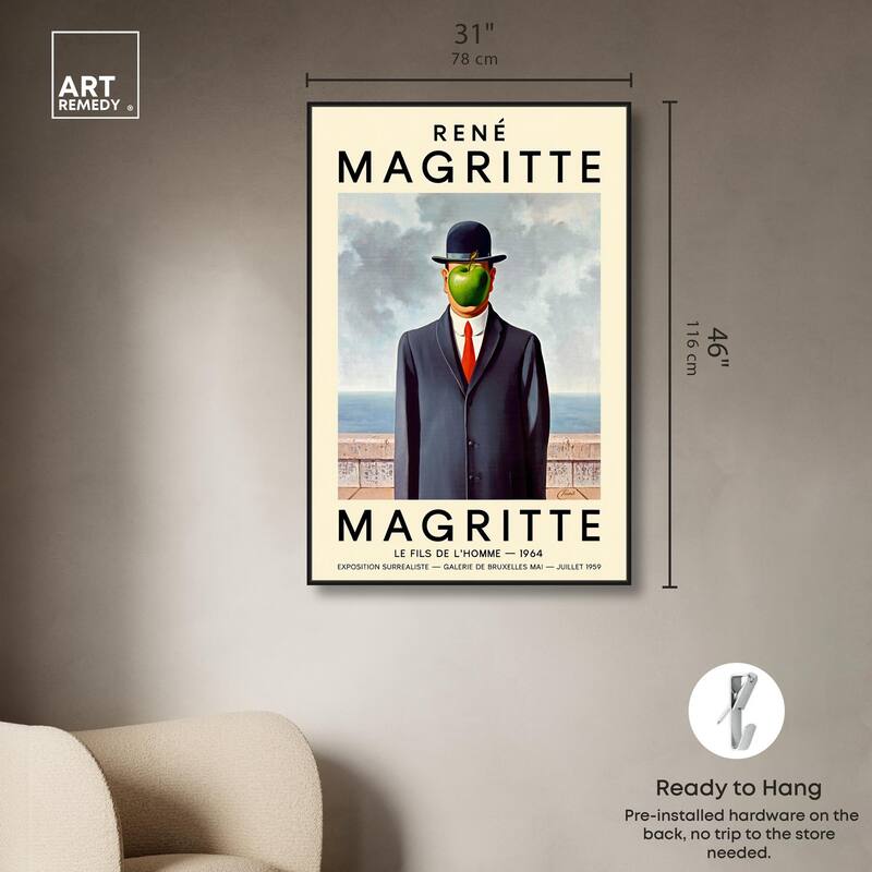 Man with the Apple Canvas by Art Remedy