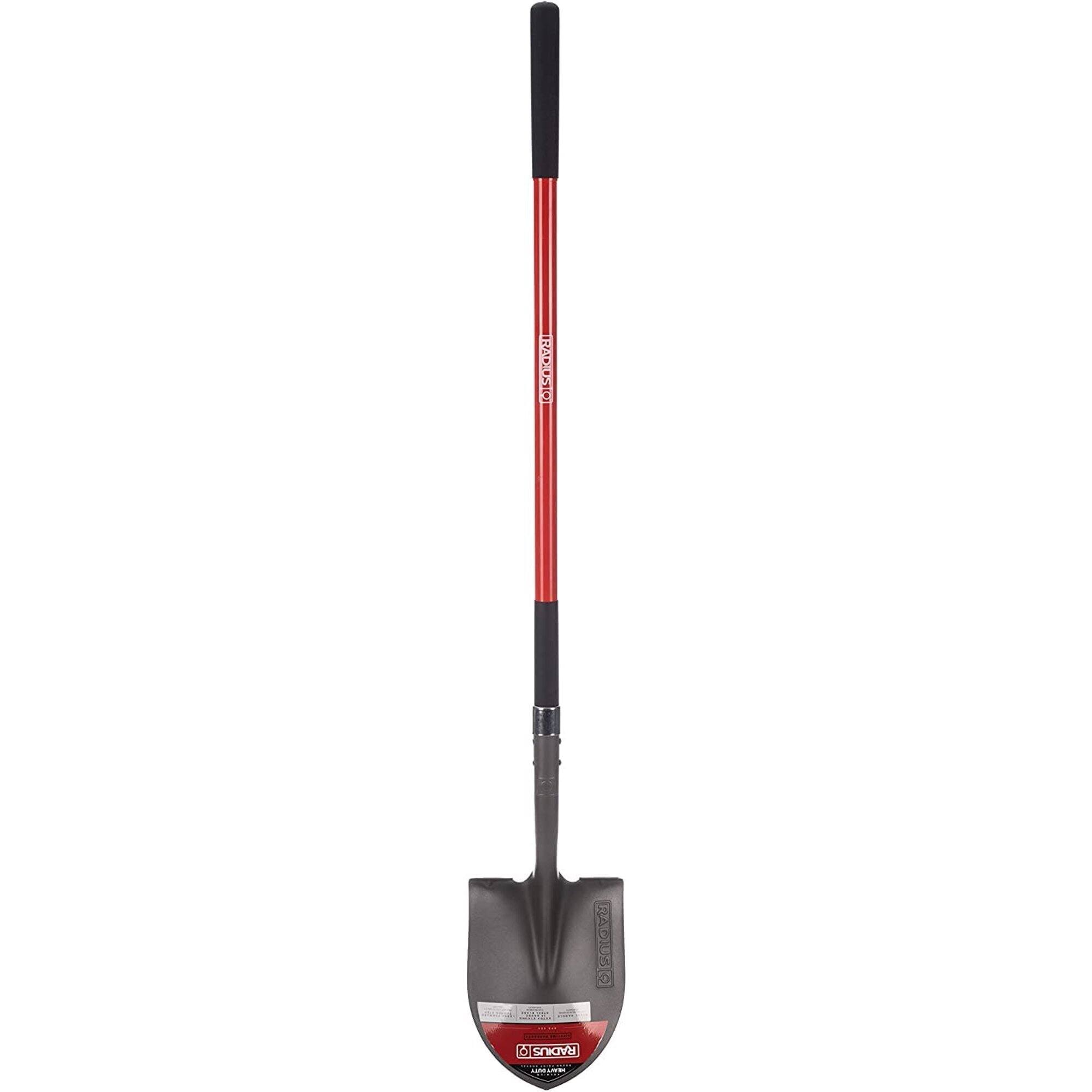 Radius Garden 58in Long Handle Round Point Digging Shovel Bed Bath