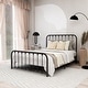 preview thumbnail 22 of 39, Alazyhome Sturdy Metal Platform Bed Frame Black - Full