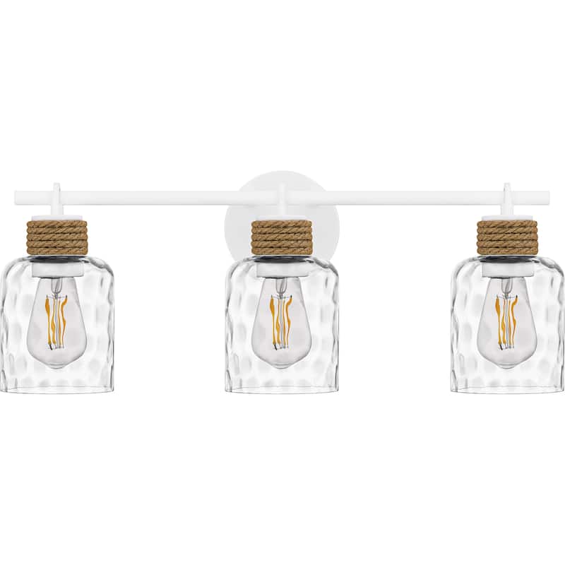 Baltic 3-Light Matte White Bath Light