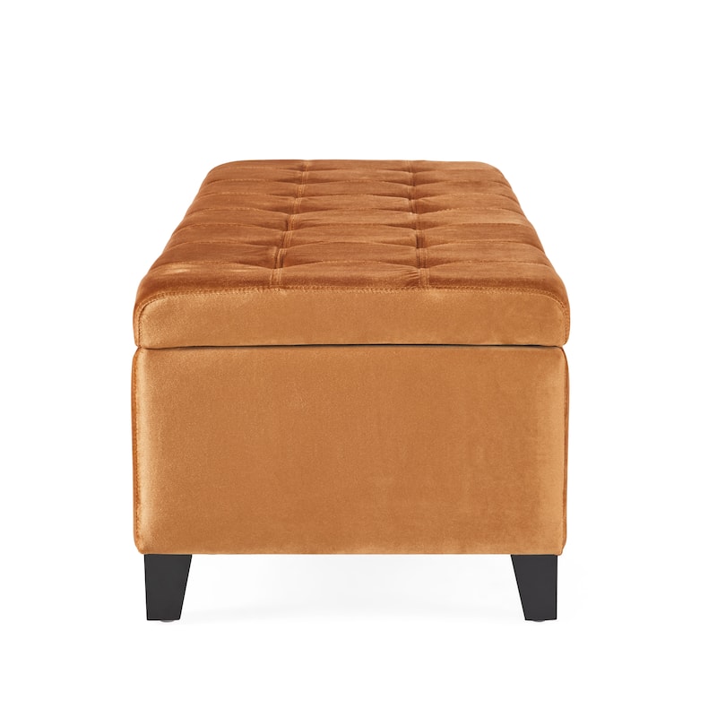 Mission Tufted Fabric Storage Ottoman Bench by Christopher Knight Home