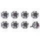 preview thumbnail 14 of 65, Knob-It Vintage Handpainted Ceramic Knobs (8-Pack) White/Black Floral/Copper