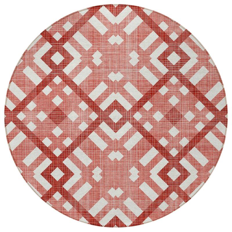 HomeRoots Geometric Transitional Rectangle Outdoor Rug