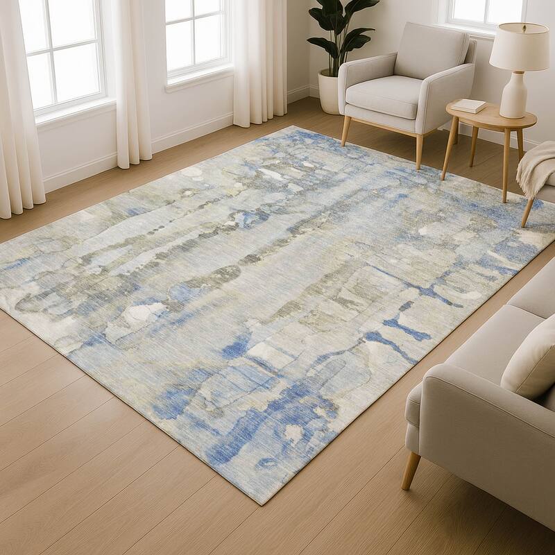 Premium Washable Super Soft Contemproary Rugged Mayfield Rug