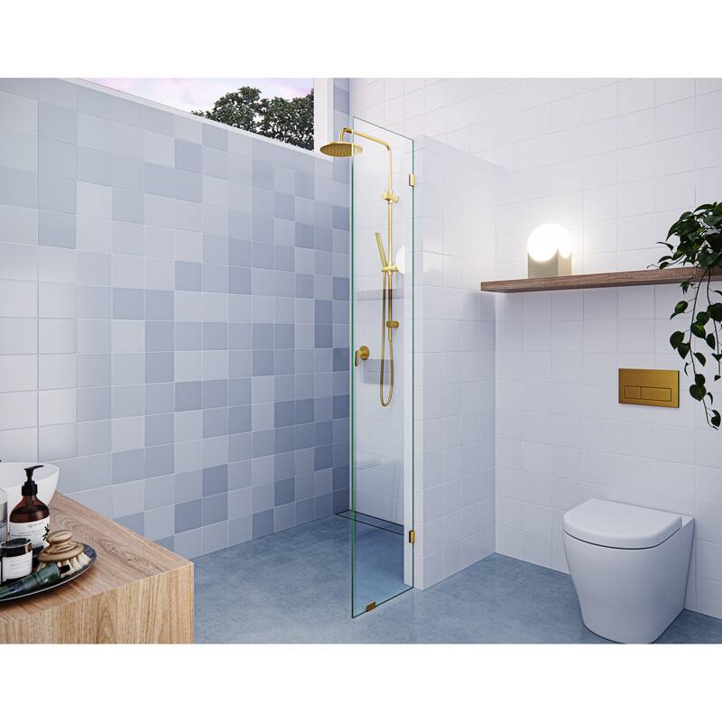 Glass Warehouse 78" x 13" Frameless Shower Door - Single Fixed Panel