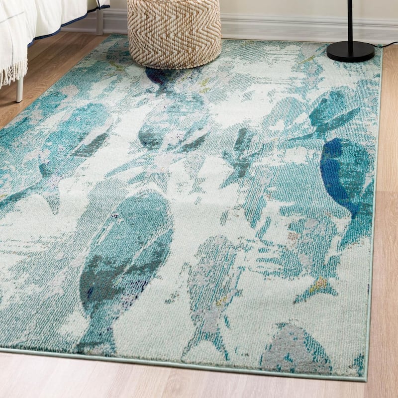 Novelty Cruxoit Collection Area Rug - Light Blue - 8'x10'