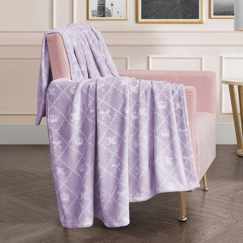Juicy Couture 60"x70" Plush Throw Blankets