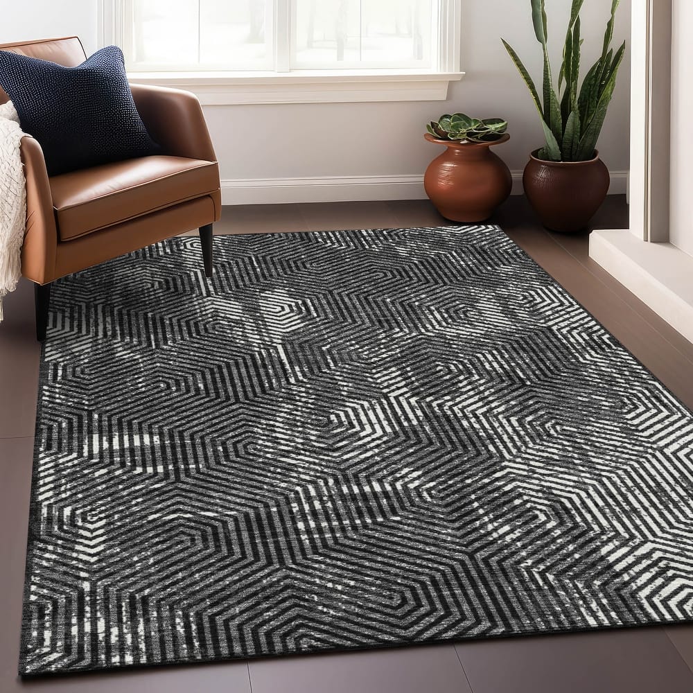 Premium Washable Super Soft Modern Maze Mayfield Rug