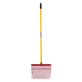 UIMOSO Manure Fork, Horse Manure Rake with Long Fiberglass Handle ...