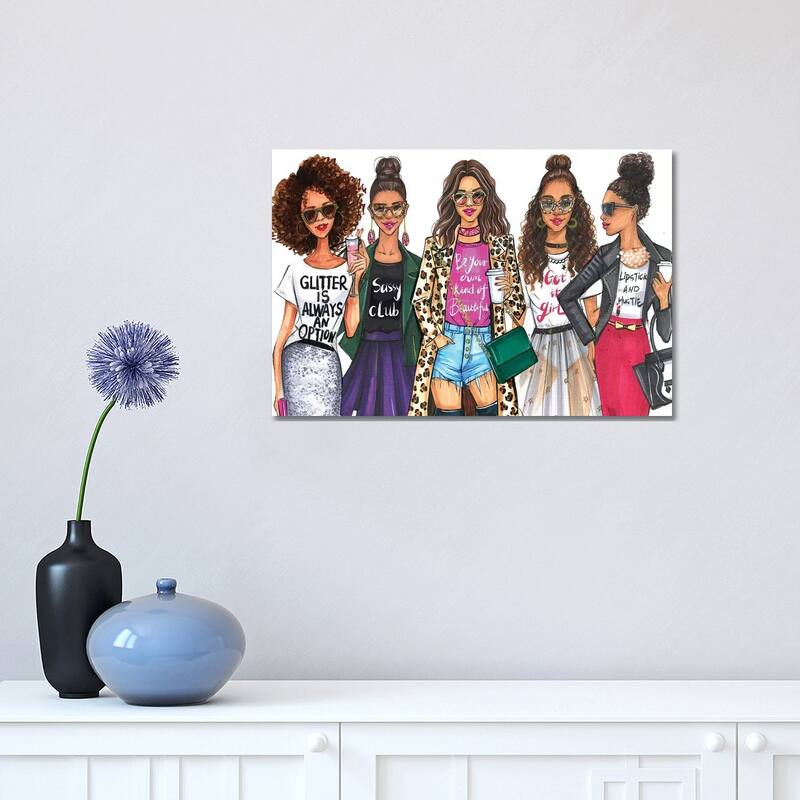 iCanvas 'Fashionistas, African American' by Rongrong DeVoe Canvas Print - 12x18x1.5