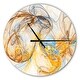 preview thumbnail 1 of 5, Designart 'Billowing Smoke Yellow' Oversized Modern Wall CLock 16 in. wide x 16 in. high