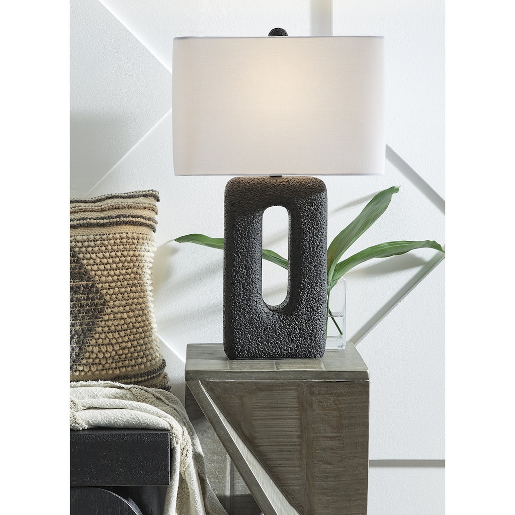 Signature Design by Ashley Wimmings Black/White Table Lamp (Set of 2) - 16" W x 10" D x 26.5" H
