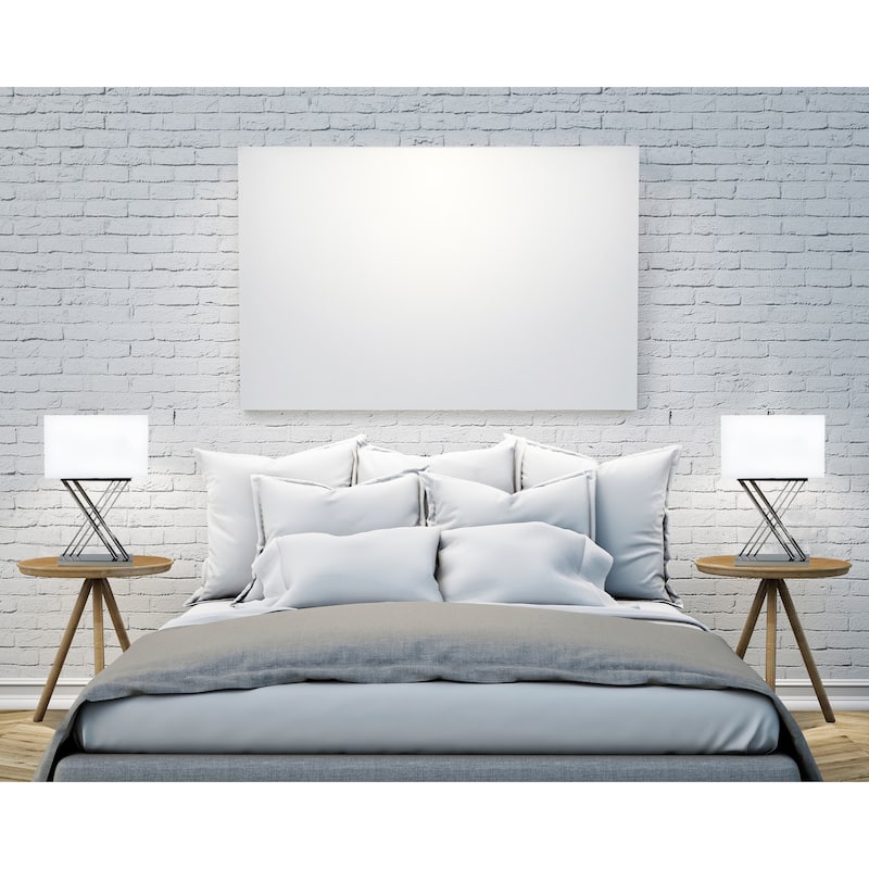 Finesse Decor X Shape Chrome Table Lamp