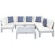 preview thumbnail 13 of 15, SAFAVIEH Outdoor Granton 5-piece Solid Wood Sectional Conversation Set