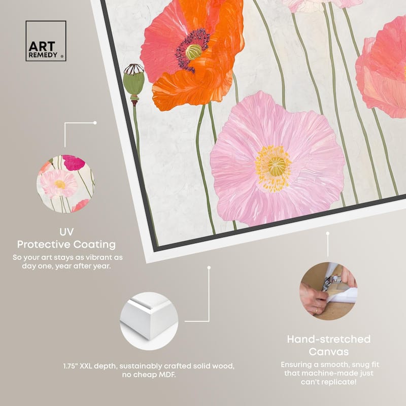 Sunset Poppy Chorus II Canvas by Art Remedy