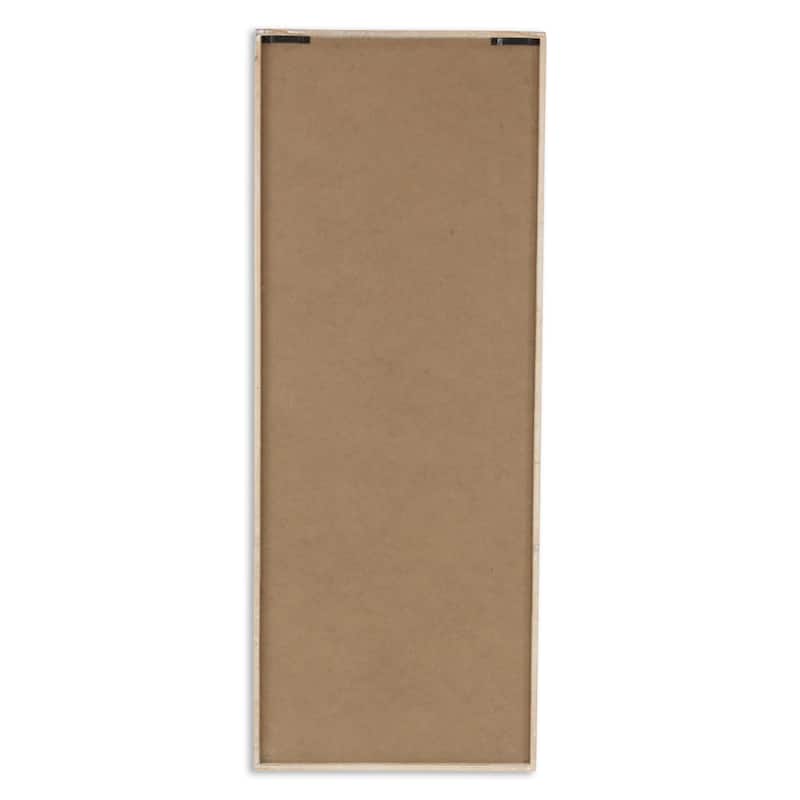 HomeRoots 32" X 12" Natural White And Lavender Floral Wood Framed Art