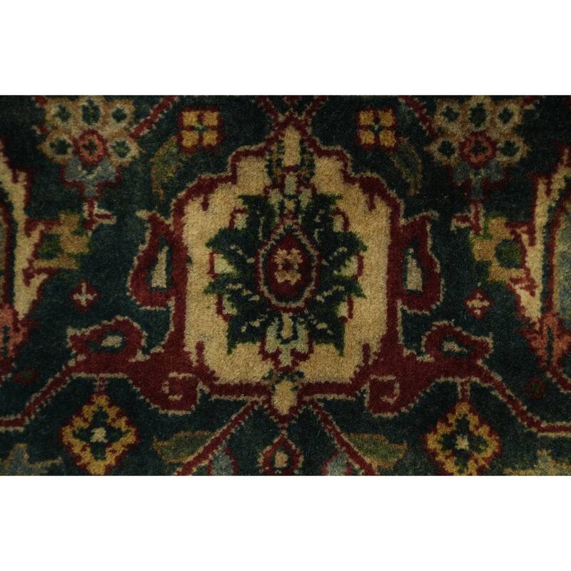Hand Knotted Oriental 100% Wool Carpet Traditional All-Over Red Tabriz Area Rug - 9' 3'' X 6' 1''
